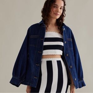 NWT. Anthropologie Stripe Crop Top. NEW